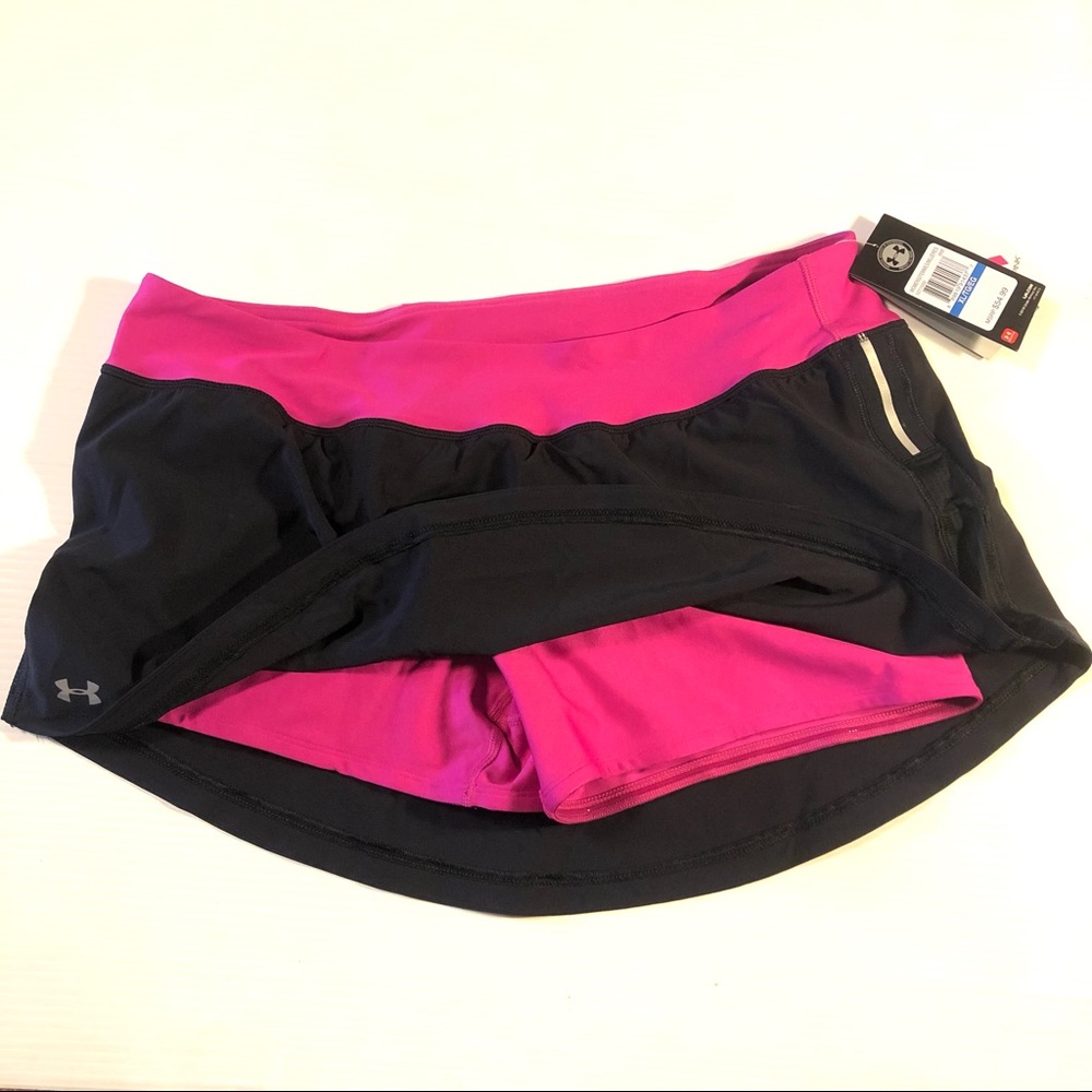 NWT Under Armour Heat Gear Skort XL Black Pink - Picture 6 of 14